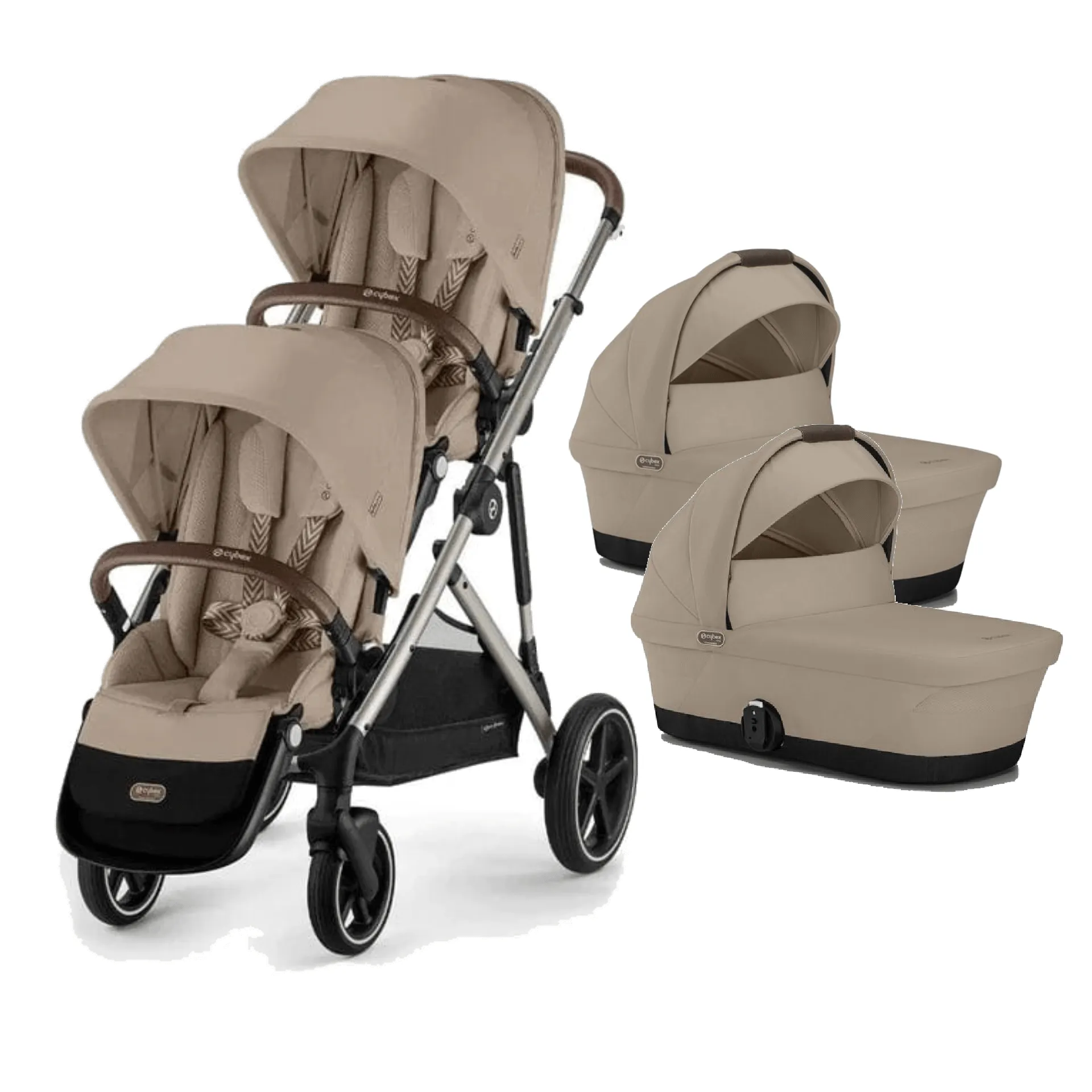 Cybex Gazelle S Twin Pushchair - Taupe / Almond Beige