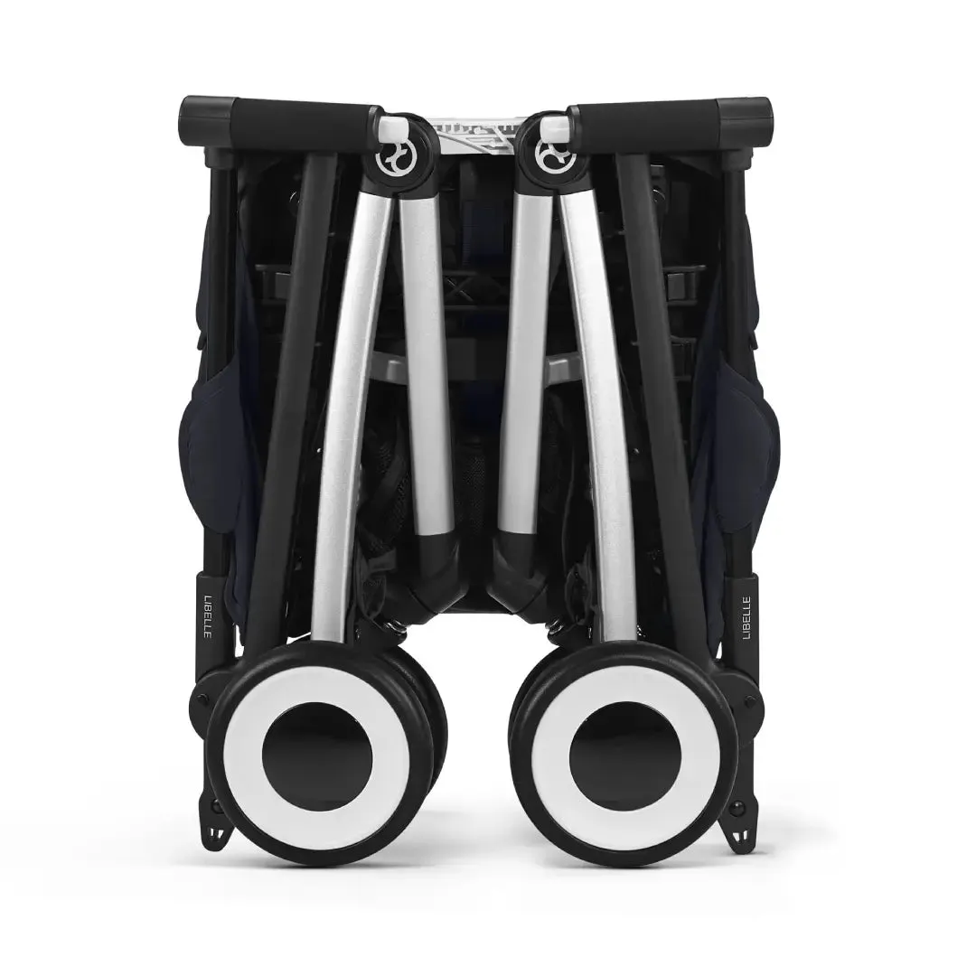 Cybex Libelle Compact Stroller - Dark Blue - Silver Frame