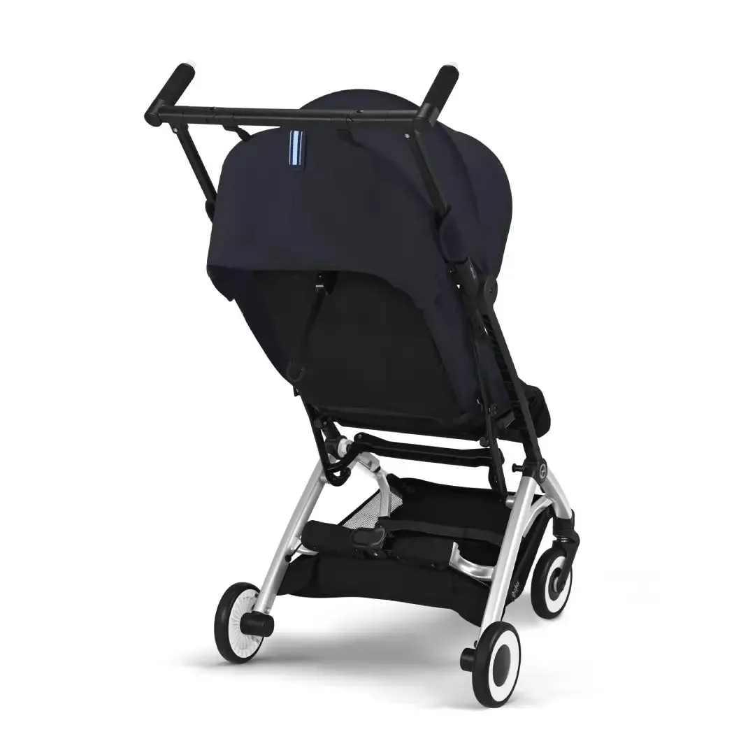 Cybex Libelle Compact Stroller - Dark Blue - Silver Frame