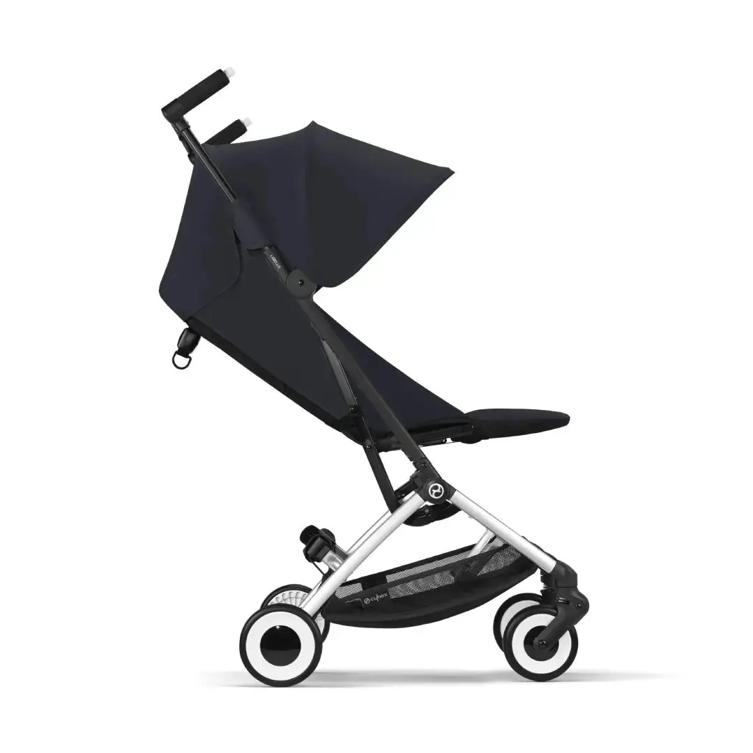 Cybex Libelle Compact Stroller - Dark Blue - Silver Frame