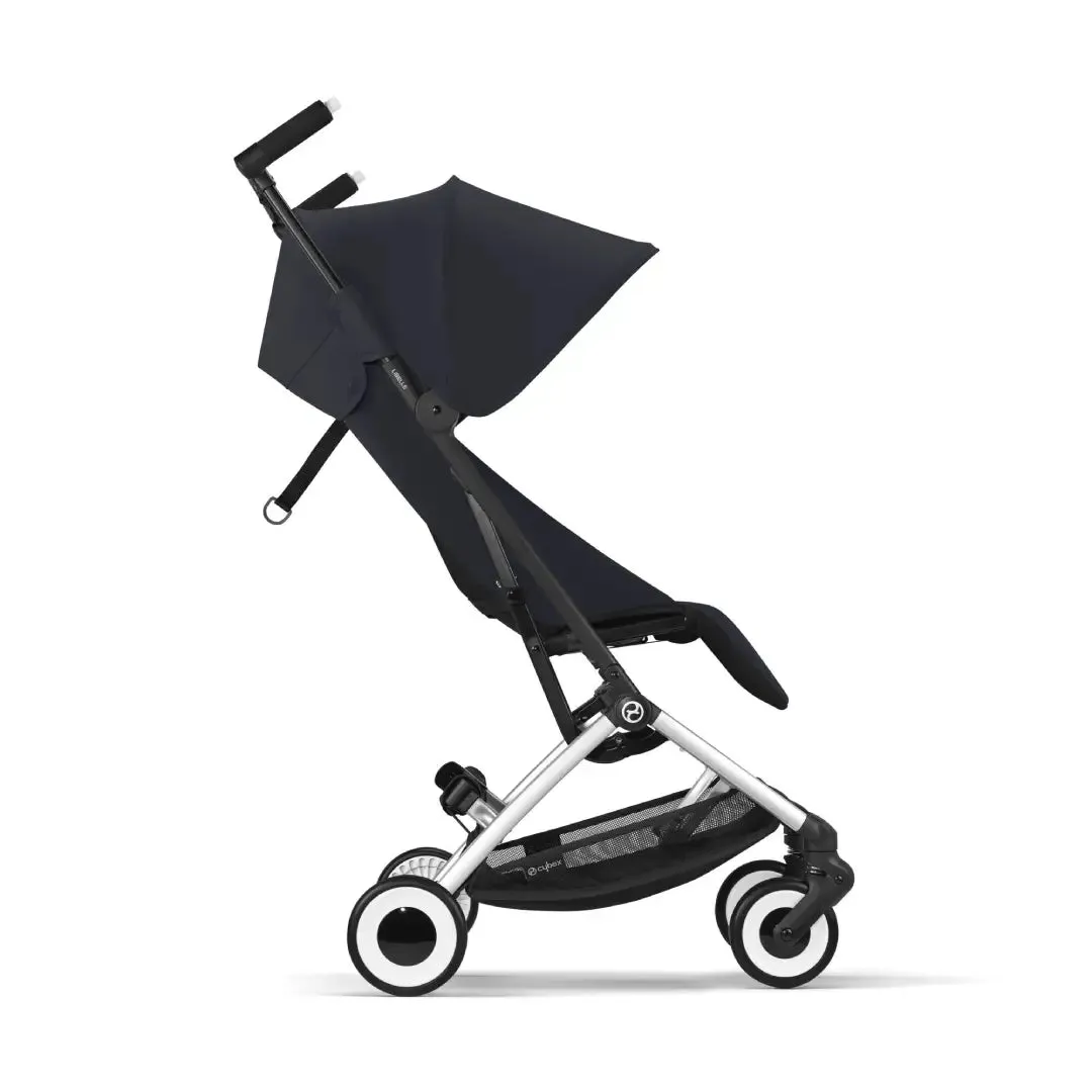 Cybex Libelle Compact Stroller - Dark Blue - Silver Frame