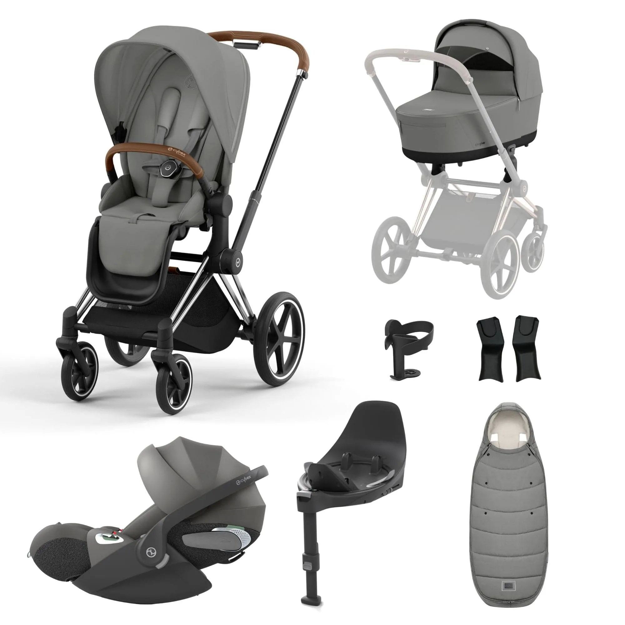 Cybex Priam Cloud T Travel System - Mirage Grey