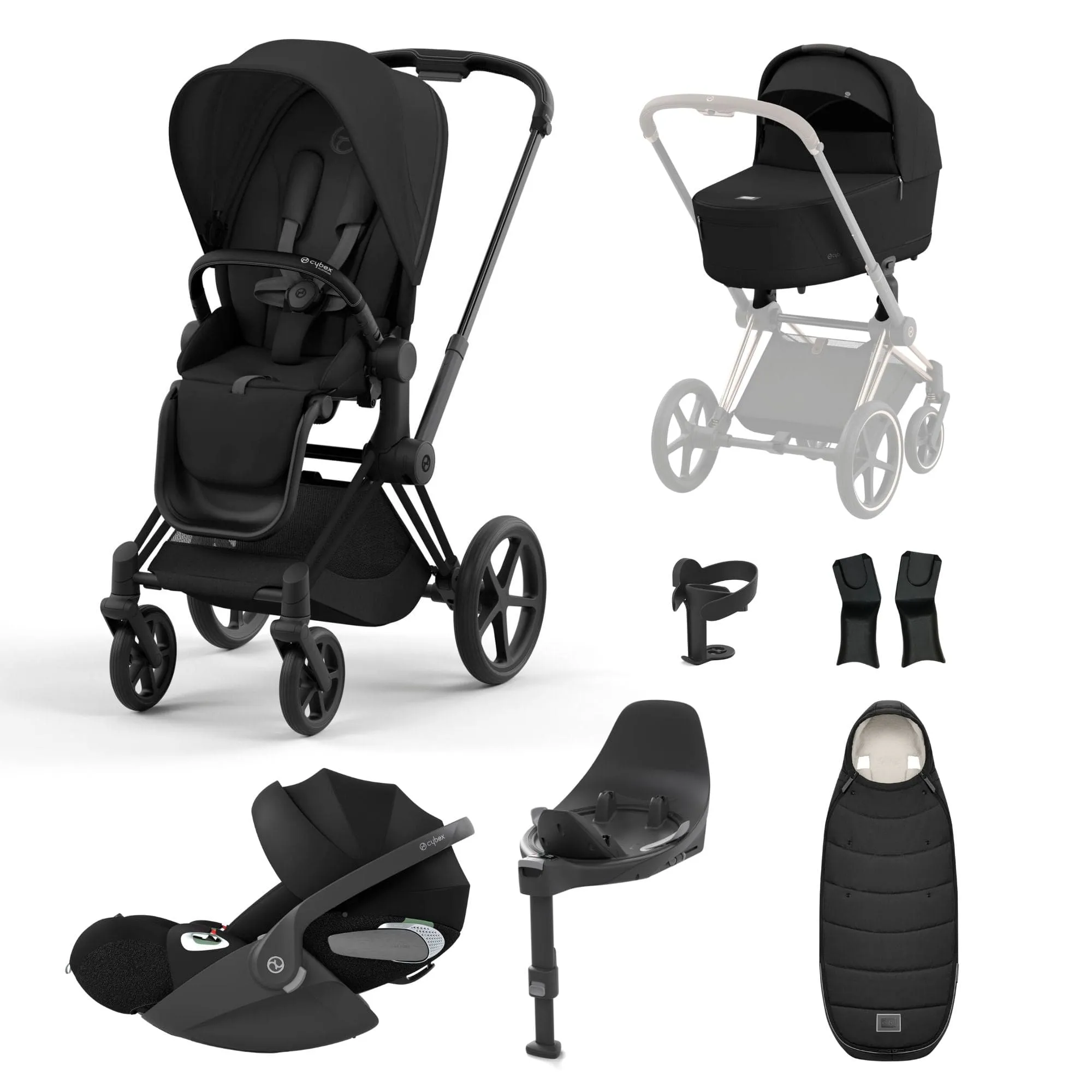 Cybex Priam Cloud T Travel System - Sepia Black