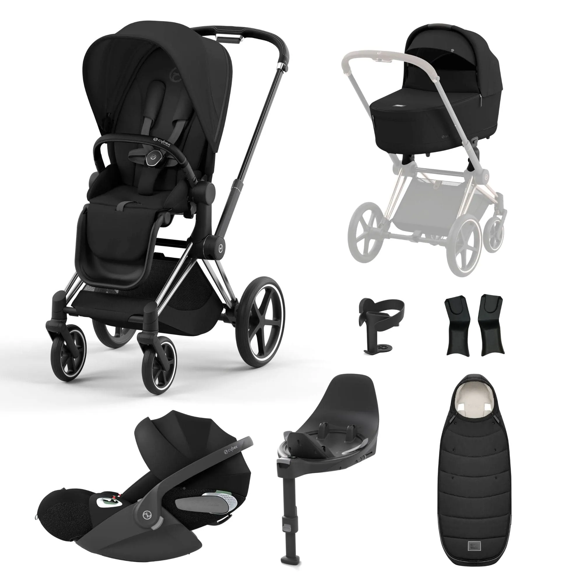 Cybex Priam Cloud T Travel System - Sepia Black