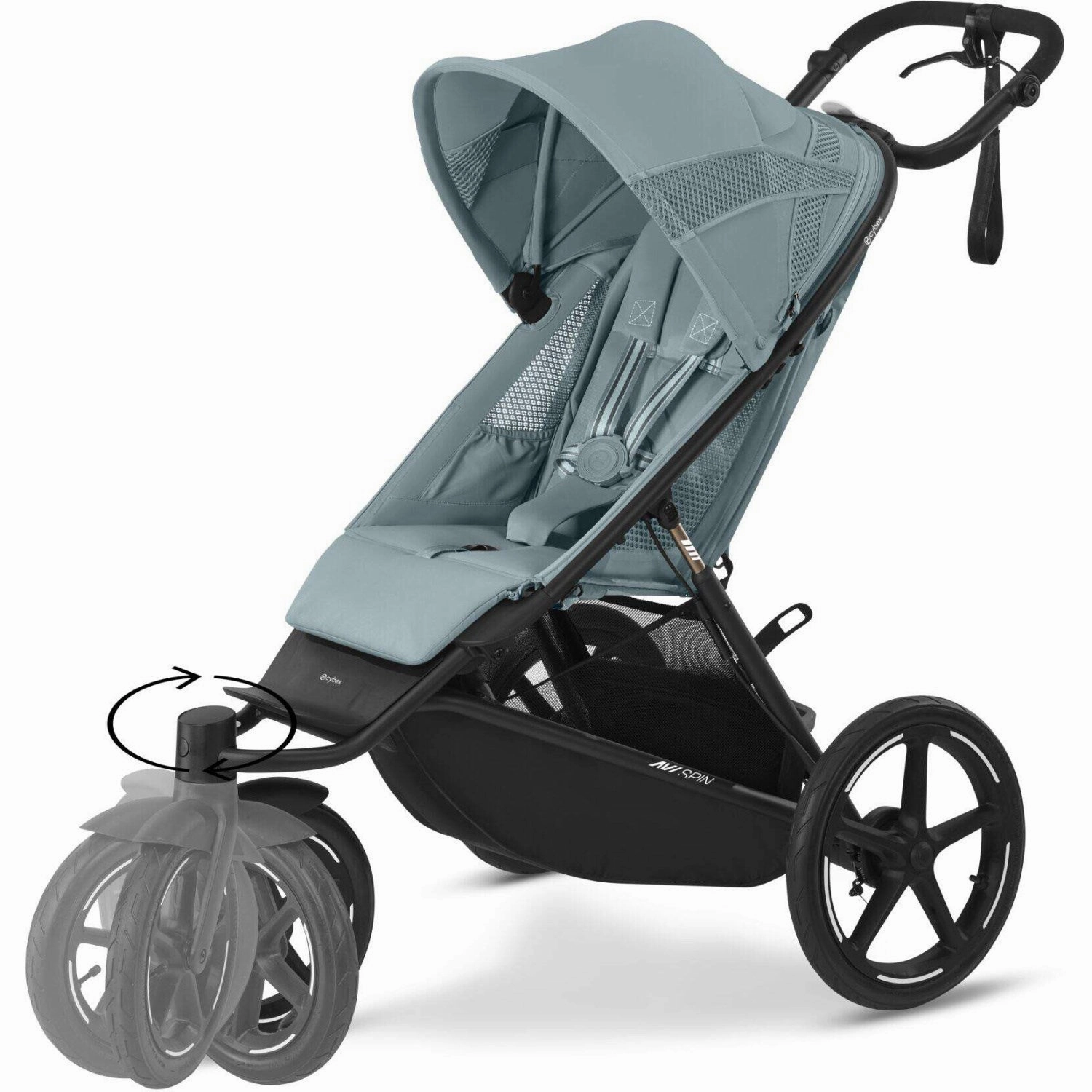 Cybex Avi Spin BLK Stroller Stormy Blue light blue