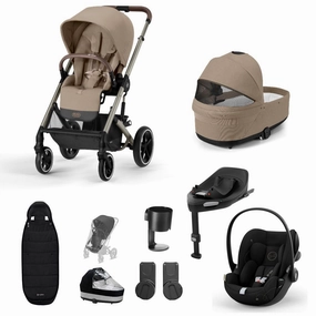 Cybex, Balios S Lux 10 Piece Bundle w/ Cloud G, Almond Biege