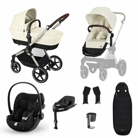 Cybex, Balios S Lux 10 Piece Bundle w/ Cloud G, Seashell Beige