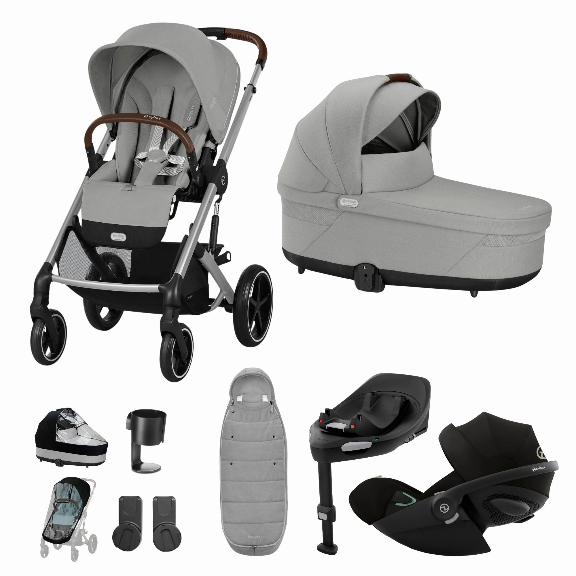 Cybex, Balios S Lux 10 Piece Bundle w/ Cloud G, Stone Grey