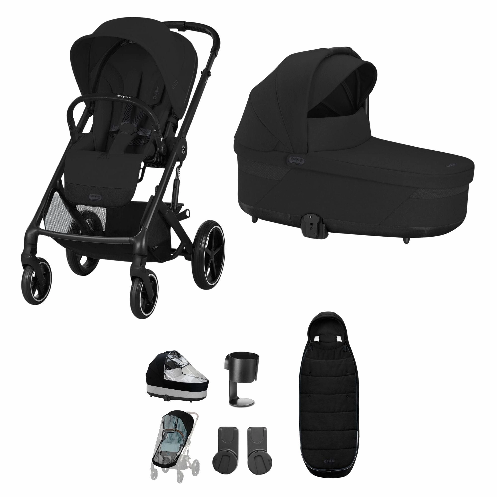 Cybex Balios S Lux Essential Bundle - Black/Moon Black