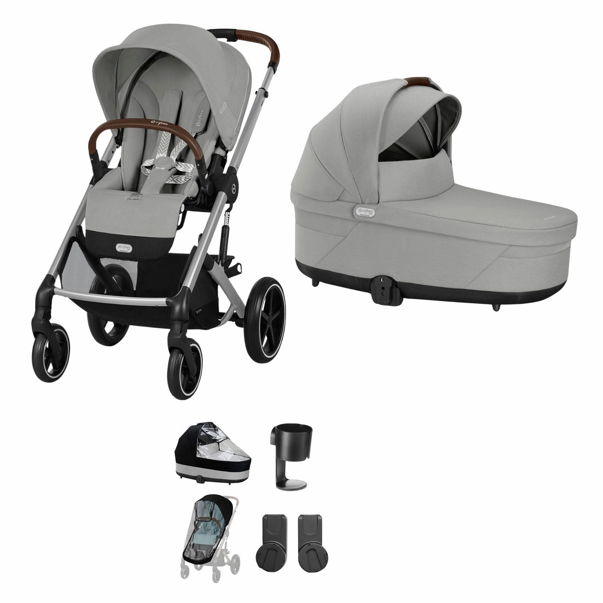 Cybex Balios S Lux Essential Bundle - Silver/Stone Grey