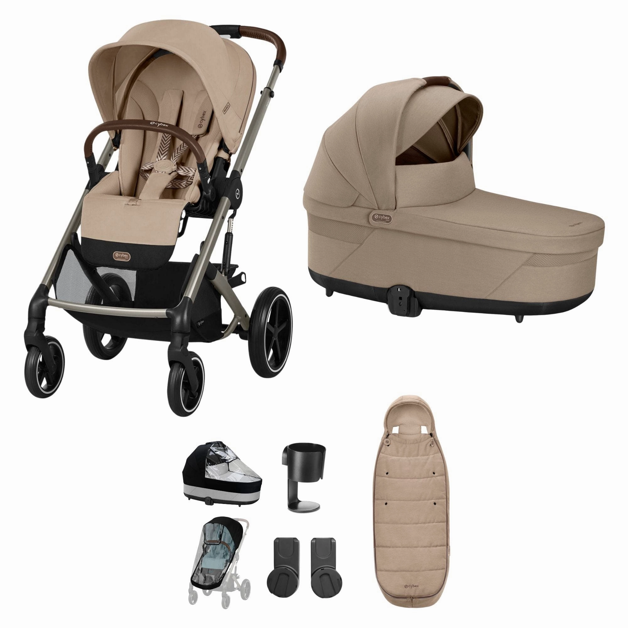 Cybex Balios S Lux Essential Bundle - Taupe/Almond Beige