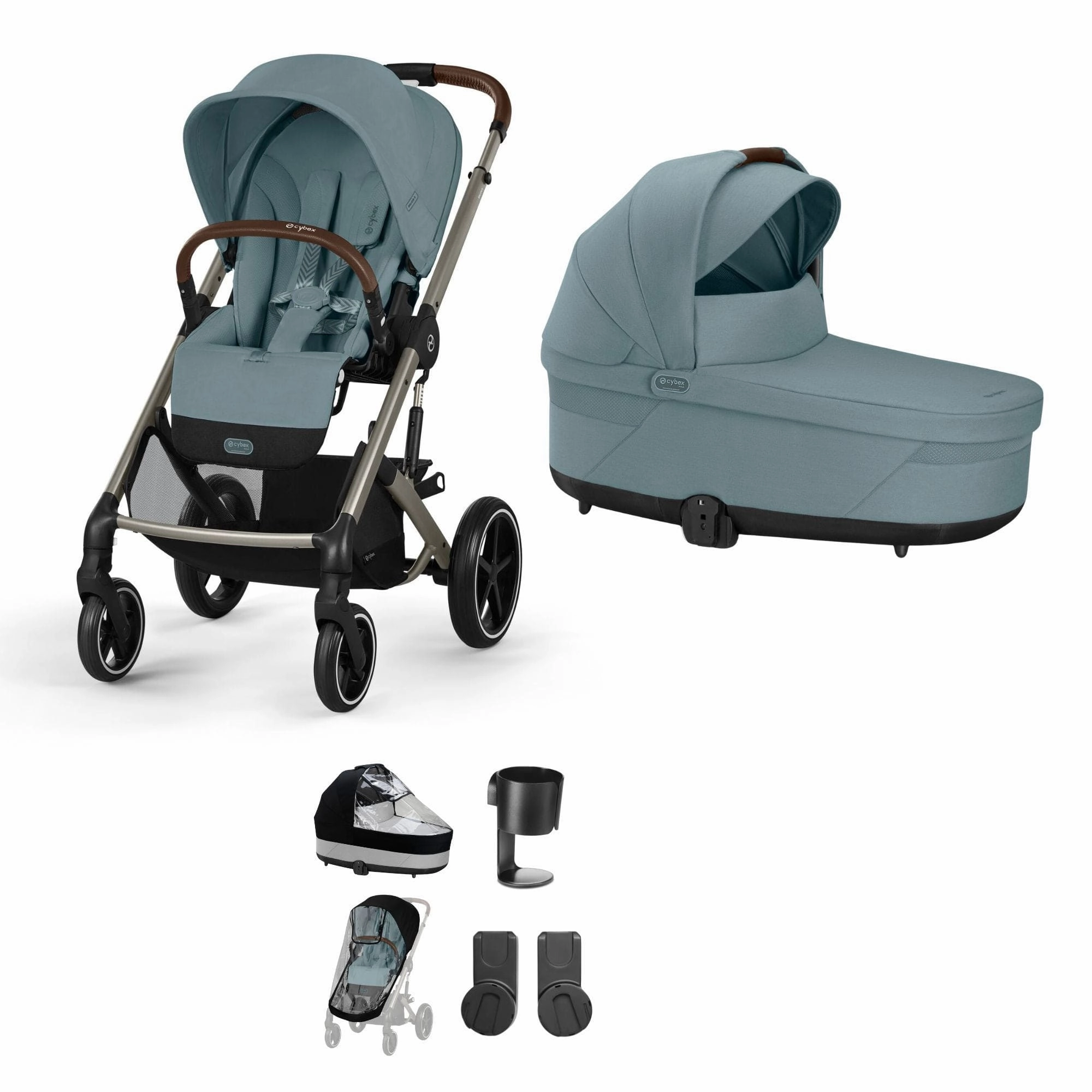 Cybex Balios S Lux Essential Bundle - Taupe/Stormy Blue