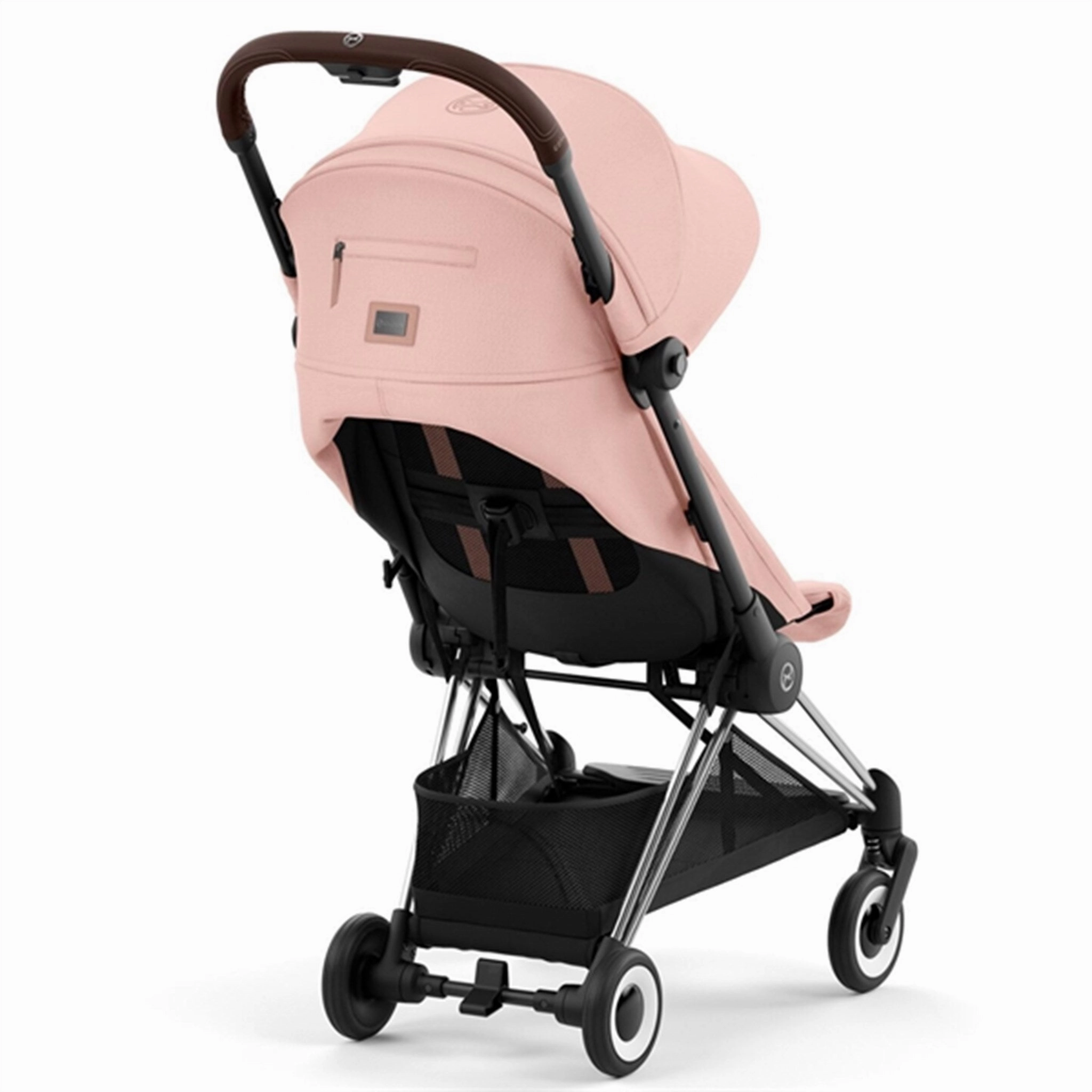 Cybex COYA Stroller Chrome Dark Brown Peach Pink