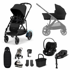 Cybex, e-Gazelle S 11 Piece Cloud G i-Size Bundle, Moon Black