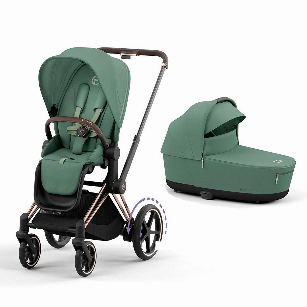 CYBEX e-Priam Pushchair - Leaf Green