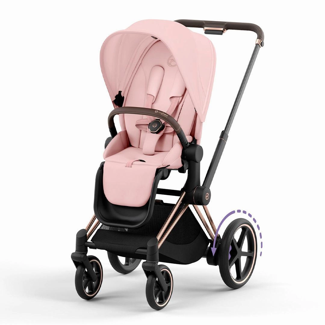 CYBEX e-Priam Pushchair - Peach Pink