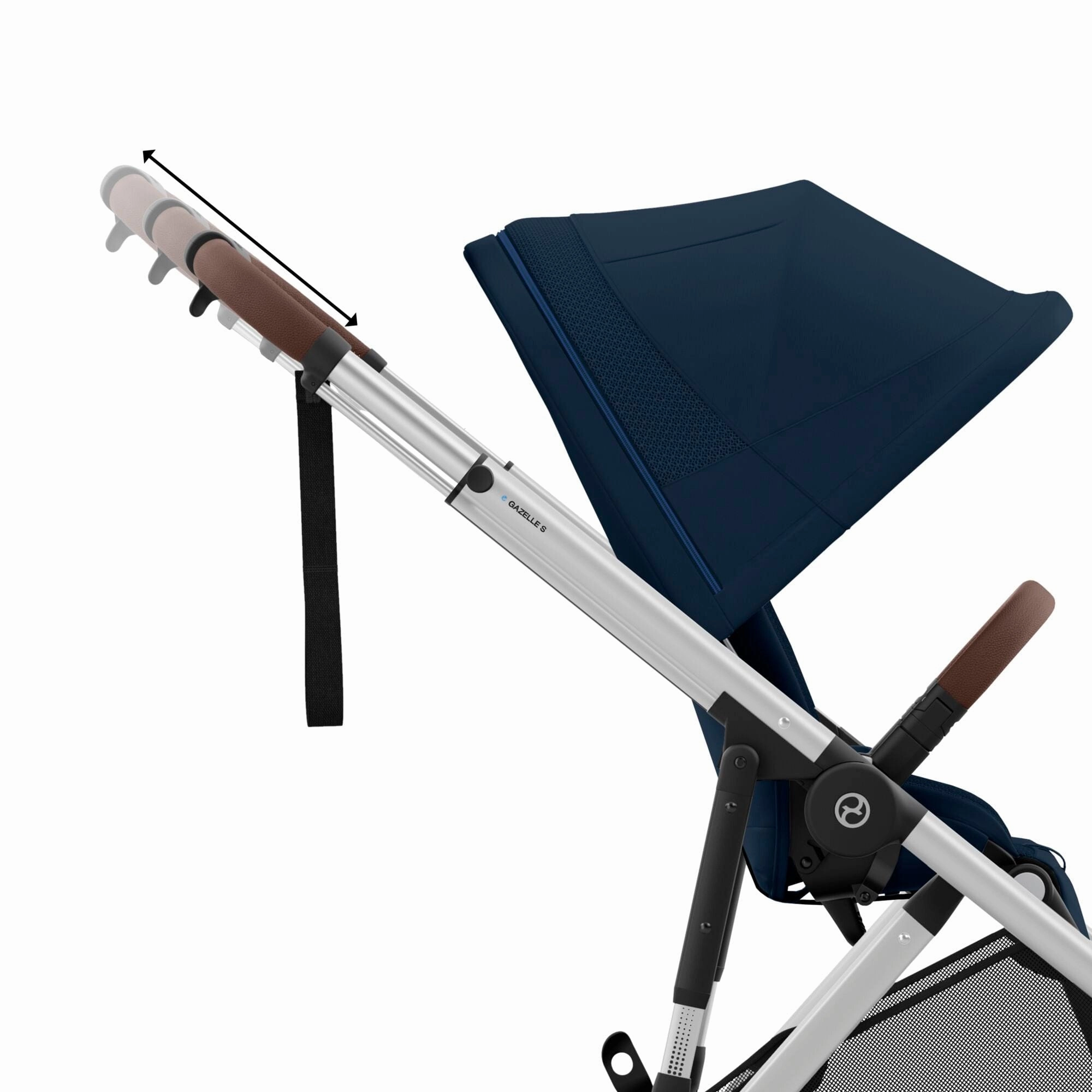 Cybex eGazelle S Double Pushchair - Silver/Ocean Blue