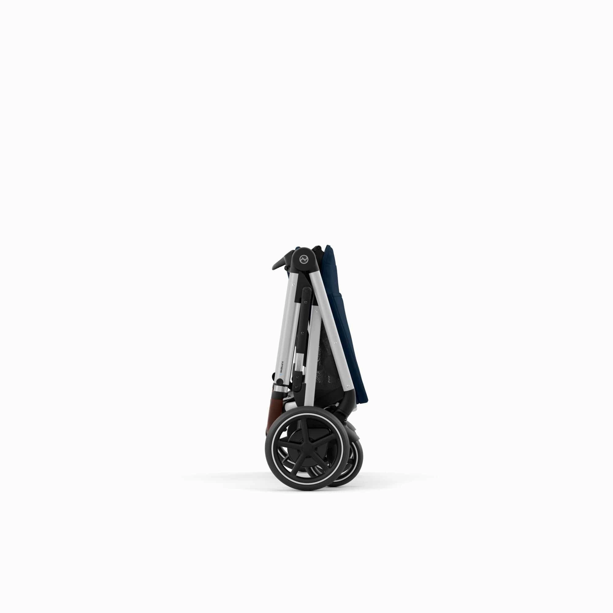 Cybex eGazelle S Double Pushchair - Silver/Ocean Blue