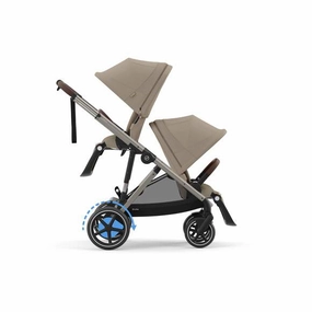 Cybex eGazelle S Double Pushchair - Taupe/Almond Beige