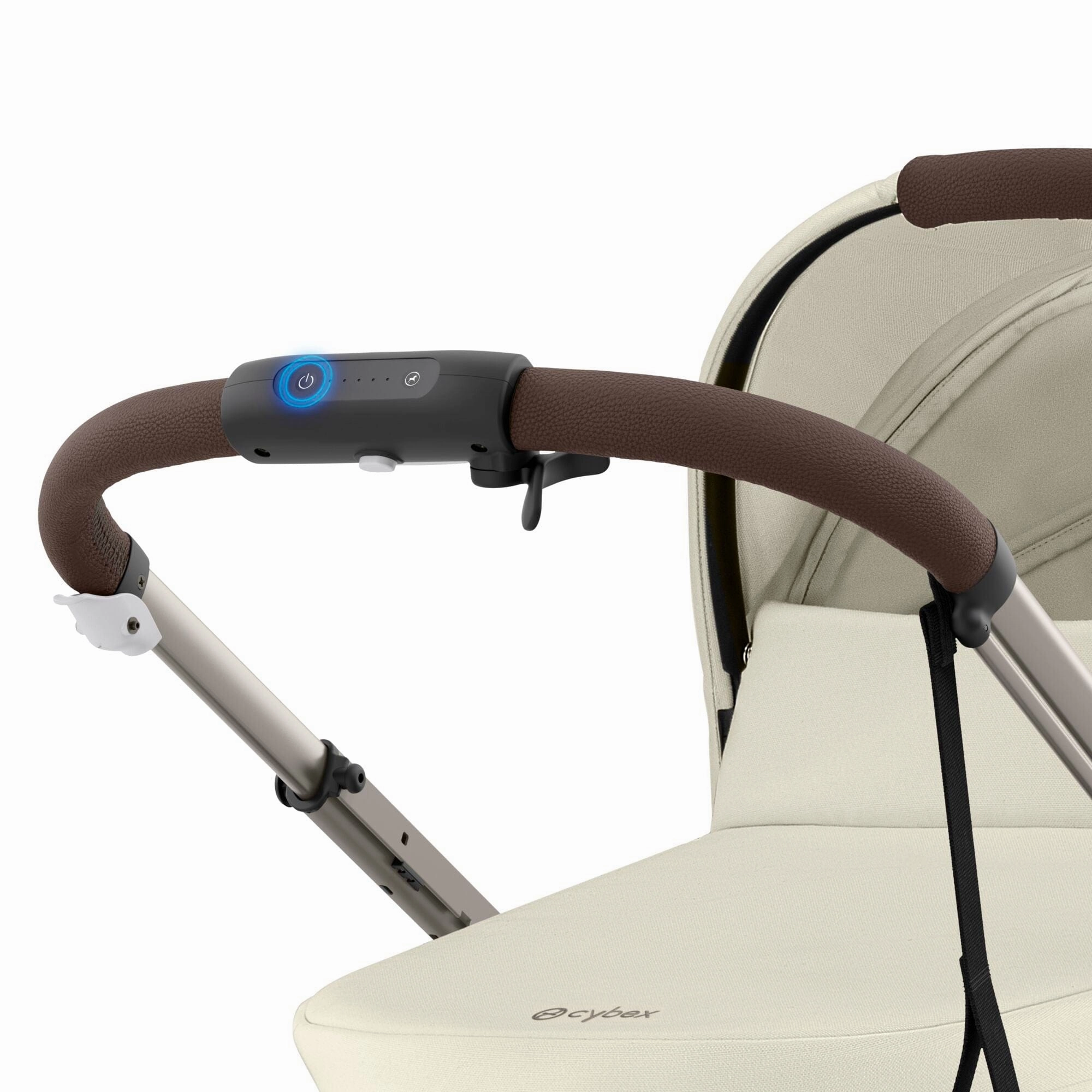 Cybex eGazelle S Double Pushchair - Taupe/Seashell Beige