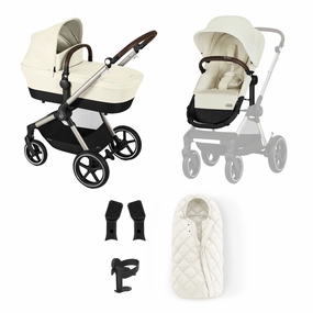 Cybex Eos Lux Essentials 7 Piece Bundle - Seashell Beige