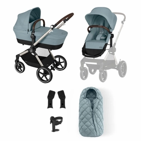 Cybex Eos Lux Essentials 7 Piece Bundle - Sky Blue