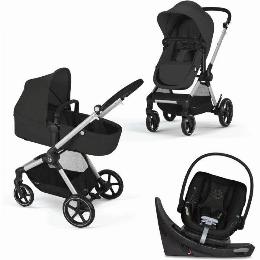 Cybex EOS Stroller   Aton G Swivel Infant Car Seat with Sensorsafe Travel System