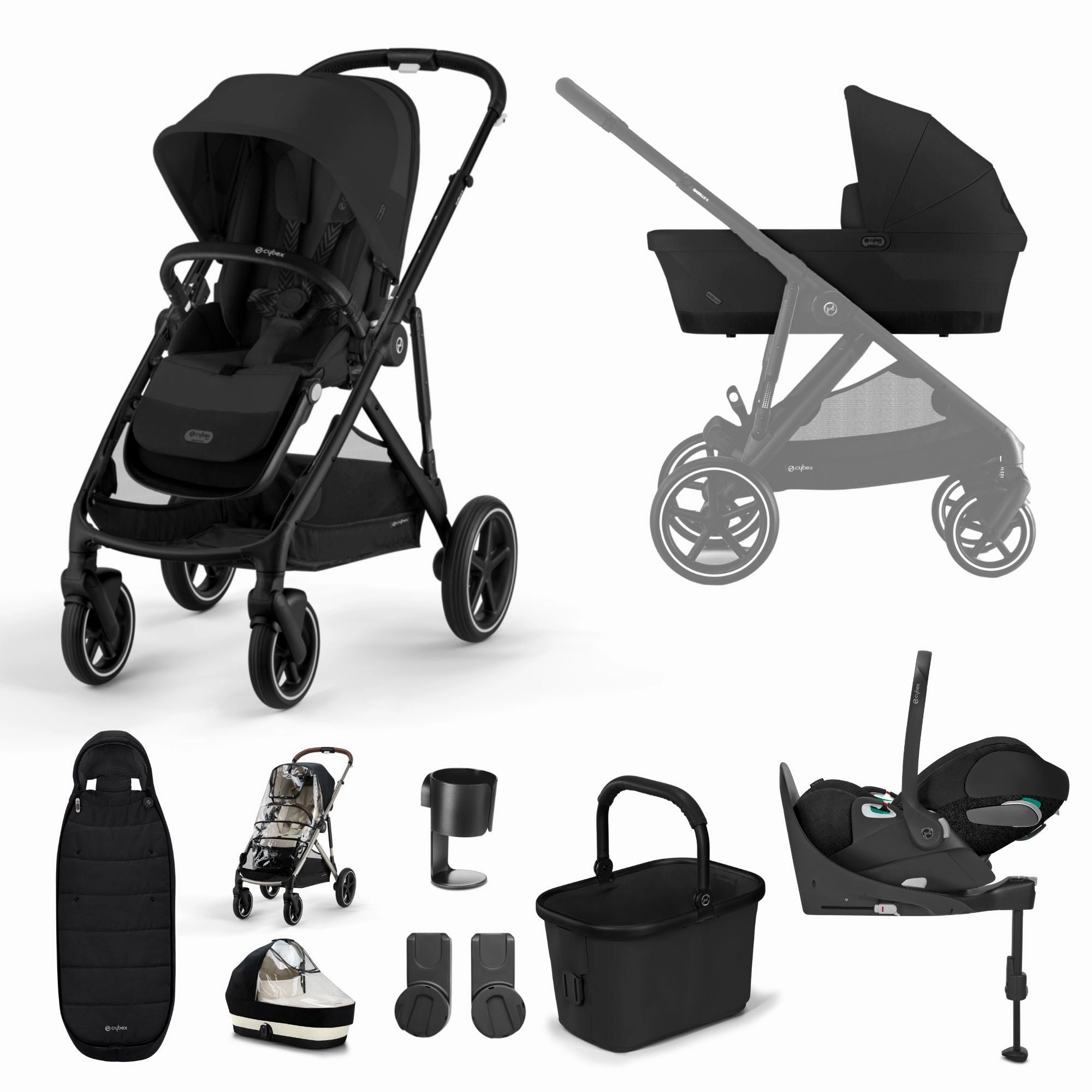 Cybex, Gazelle S 11 Piece Cloud T i-Size Bundle, Black Frame
