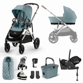Cybex, Gazelle S 11 Piece Cloud T i-Size Bundle, Taupe Frame