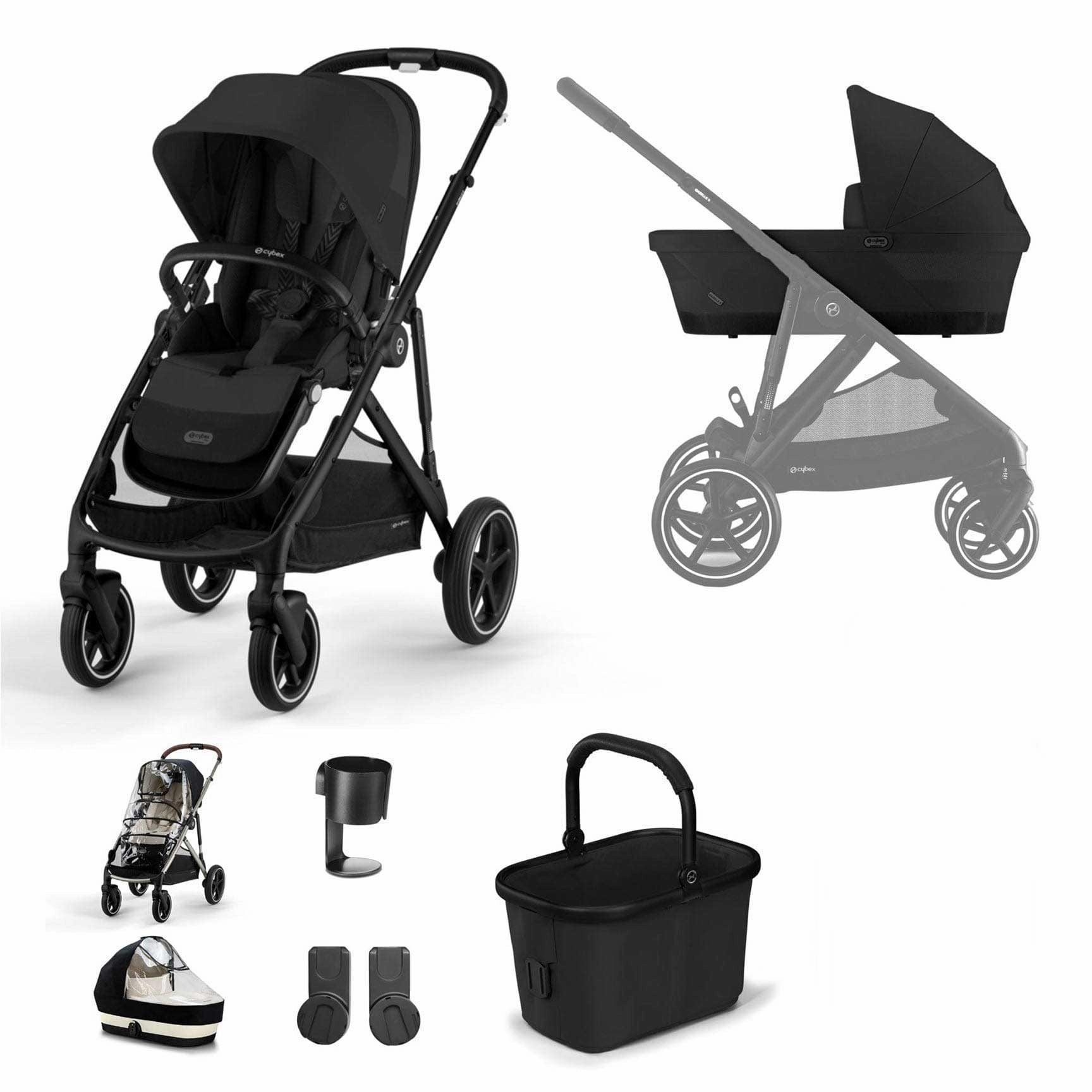 Cybex Gazelle S Essential Bundle - Black/Moon Black