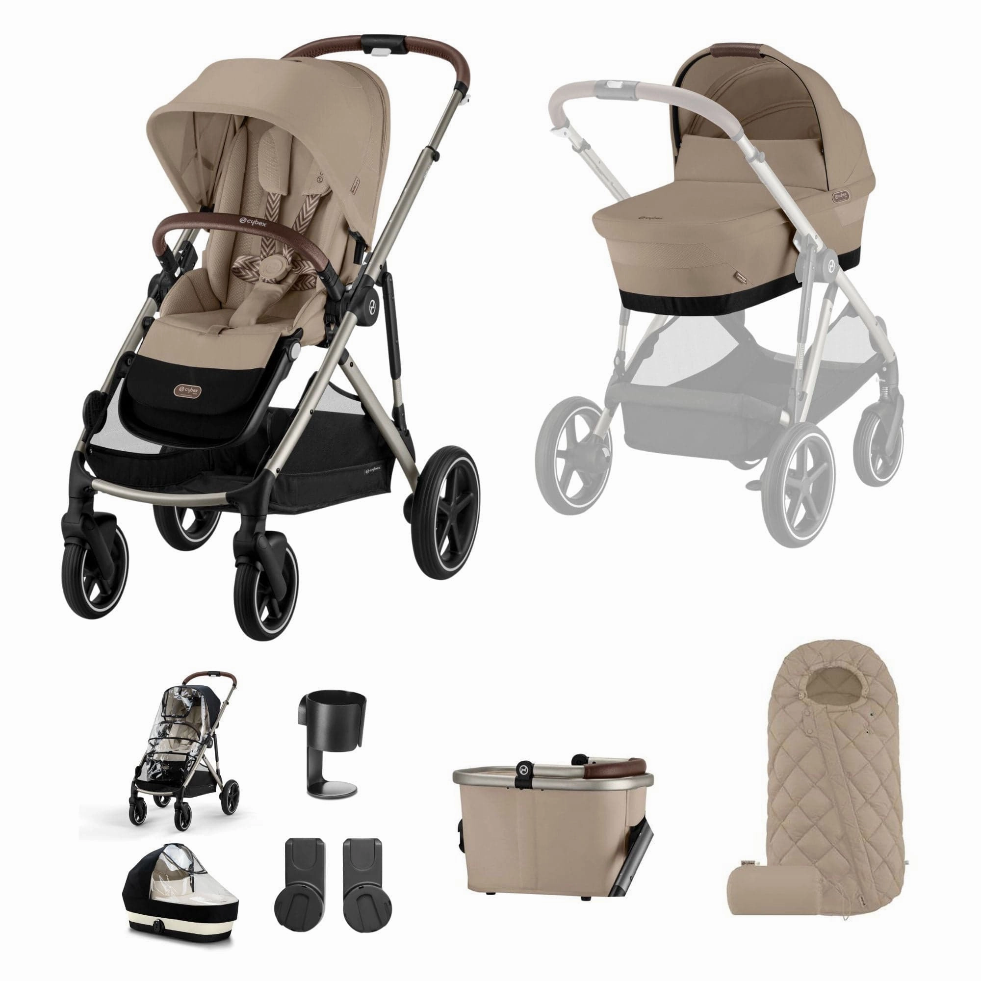 Cybex Gazelle S Essential Bundle - Taupe/Almond Beige