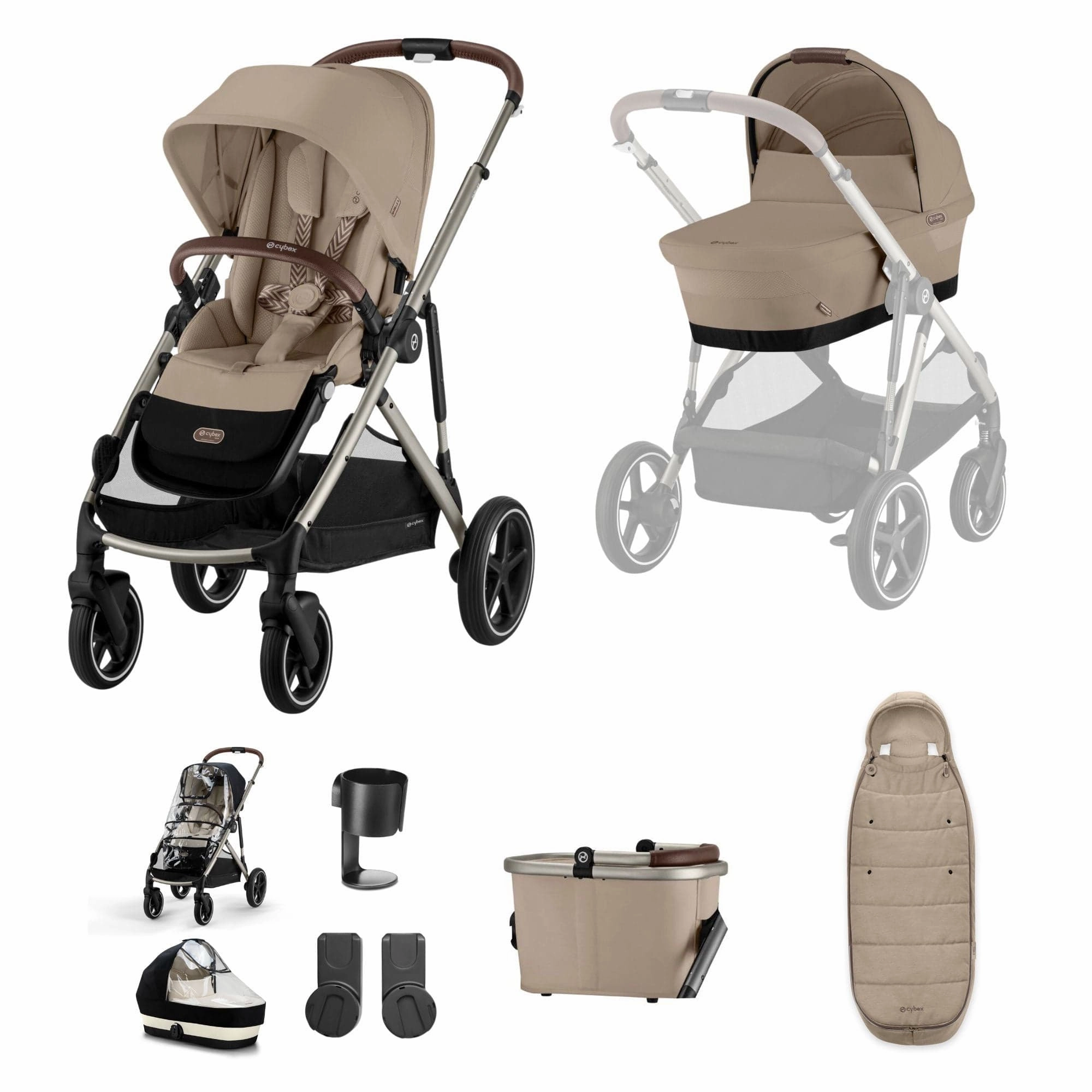 Cybex Gazelle S Essential Bundle - Taupe/Almond Beige