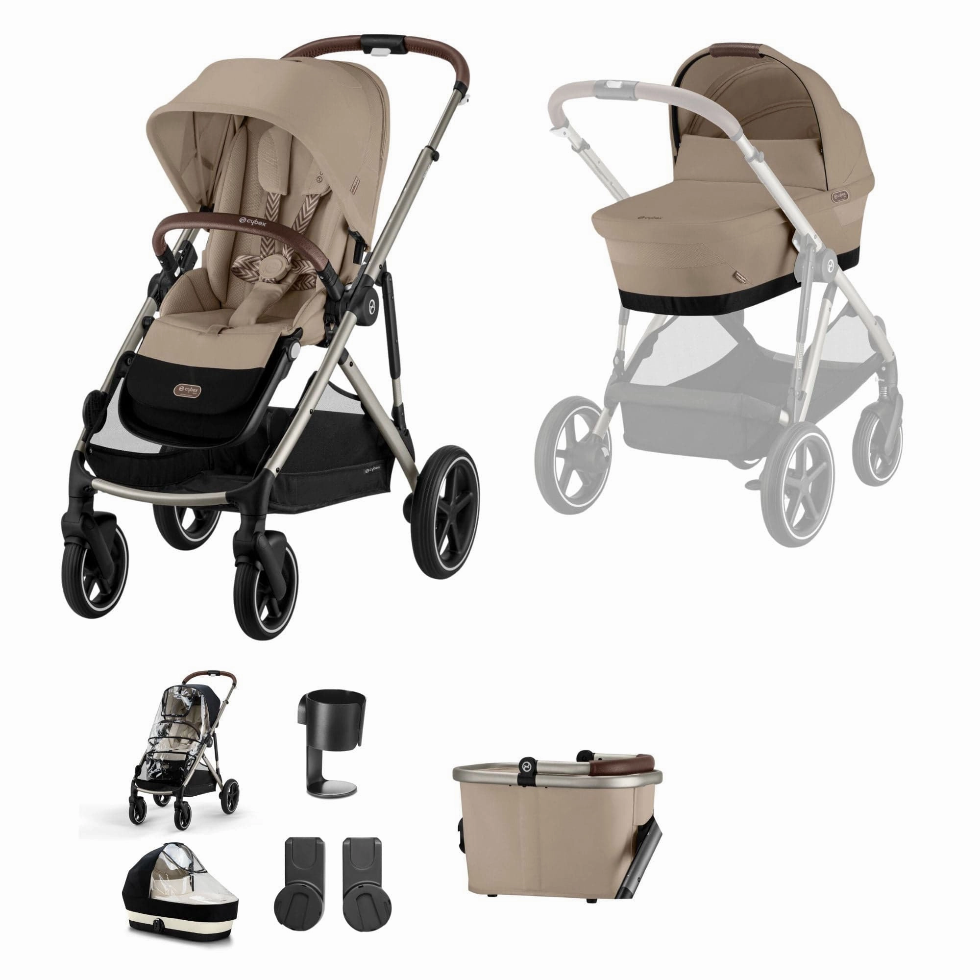 Cybex Gazelle S Essential Bundle - Taupe/Almond Beige