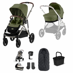 Cybex Gazelle S Essential Bundle - Taupe/Moss Green
