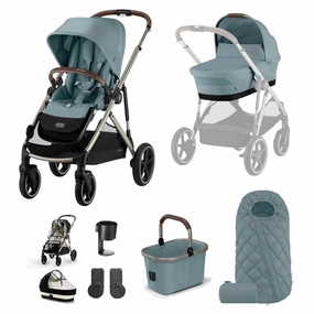 Cybex Gazelle S Essential Bundle - Taupe/Stormy Blue