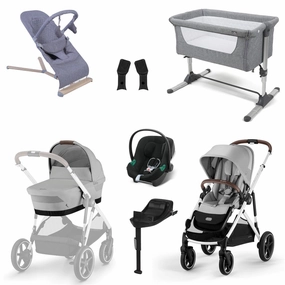 Cybex Gazelle S Essential Travel & Nursery Bundle, Lava Grey