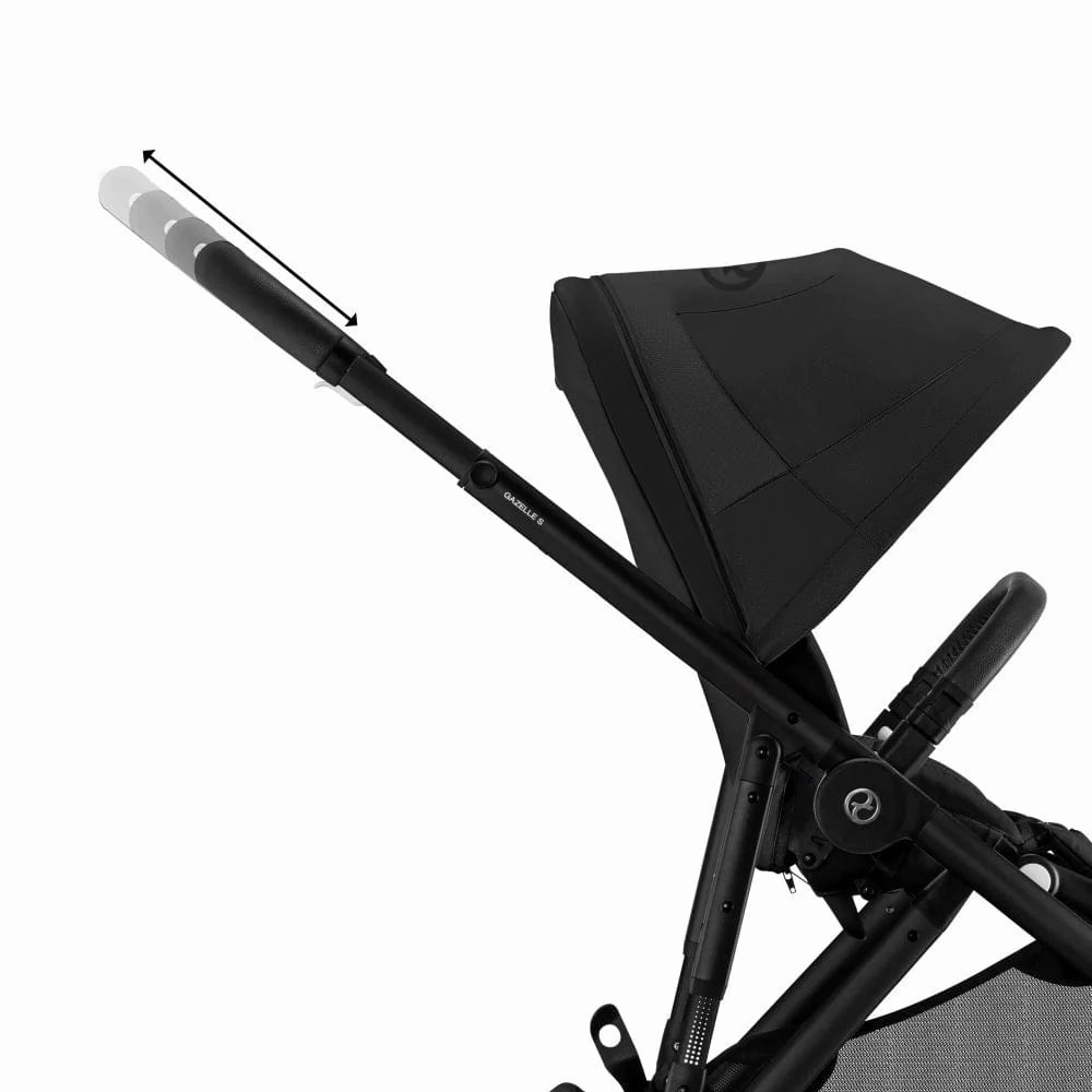 Cybex Gazelle S Tandem Pushchair - Black / Moon Black