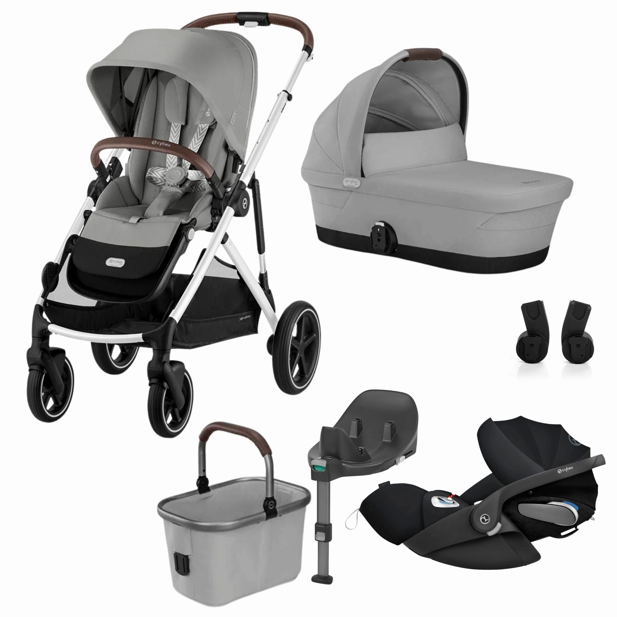 Cybex, Gazelle S Travel System Bundle w/ Cloud T i-Size, Stone Grey