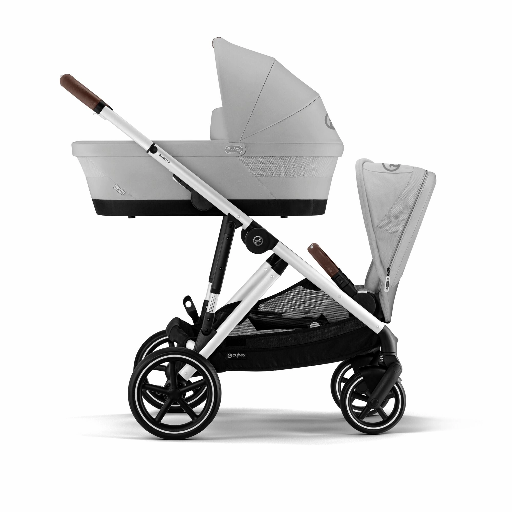 Cybex, Gazelle S Travel System Bundle w/ Cloud T i-Size, Stone Grey