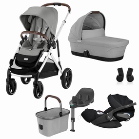 Cybex, Gazelle S Travel System Bundle w/ Cloud T i-Size, Stone Grey