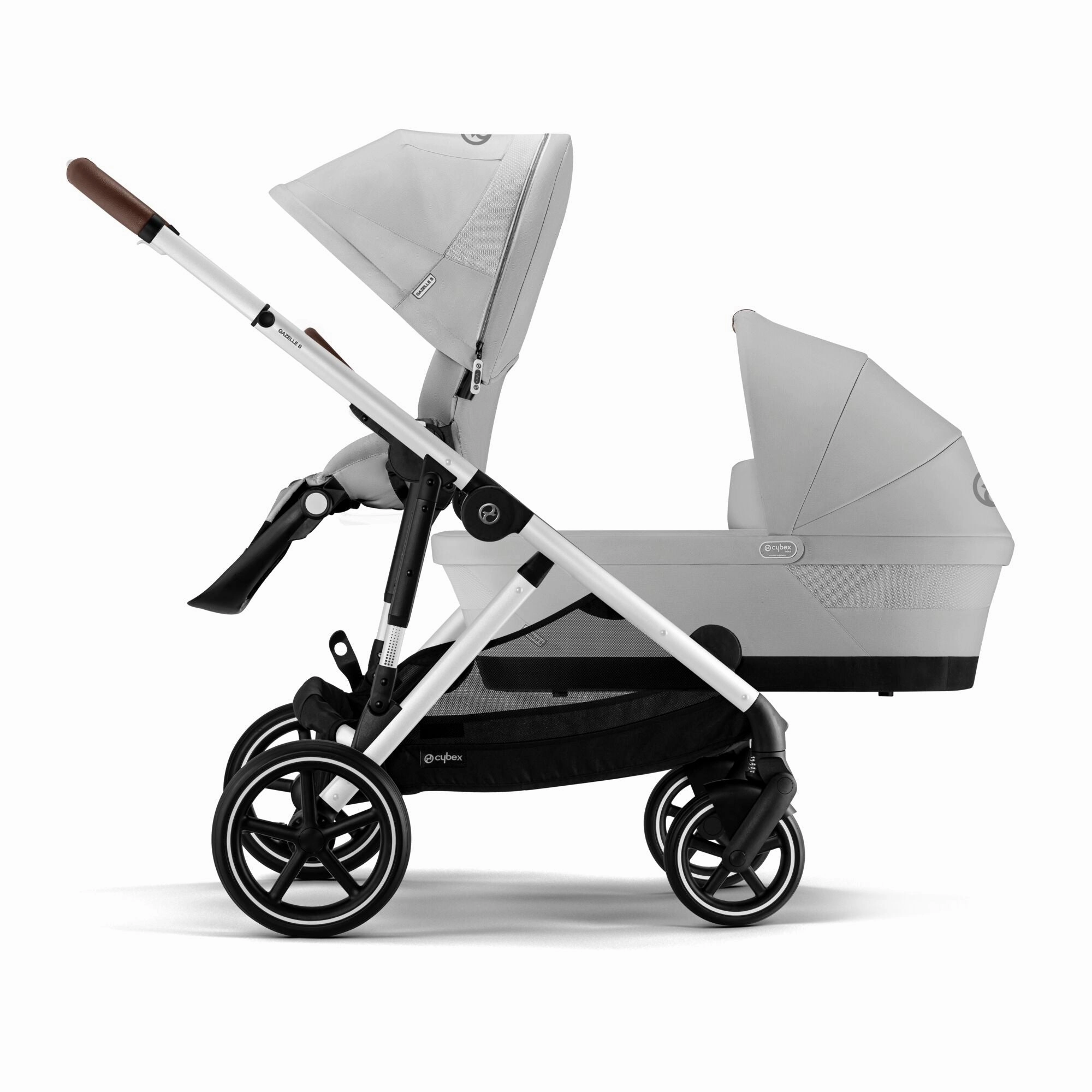 Cybex, Gazelle S Travel System Bundle w/ Cloud T i-Size, Stone Grey