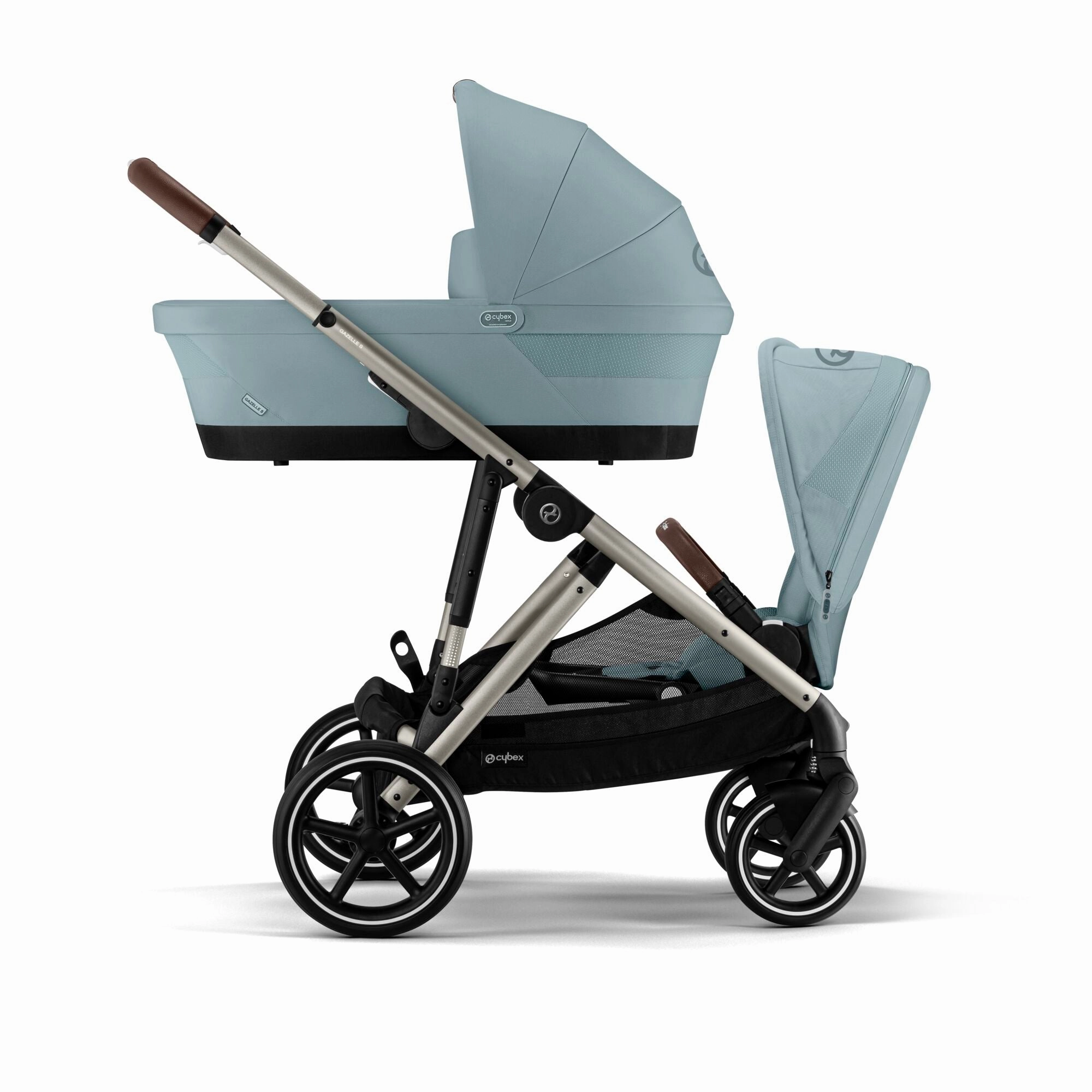 Cybex, Gazelle S Travel System Bundle w/ Cloud T i-Size, Stormy Blue