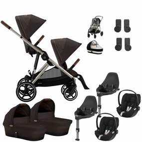 Cybex, Gazelle S Twin Travel System Bundle, Cloud T