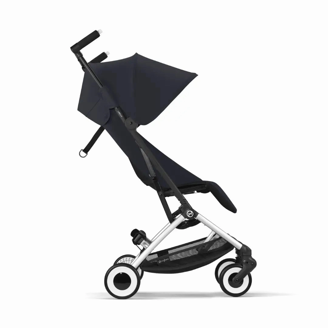 Cybex Libelle Compact Stroller - Dark Blue - Silver Frame