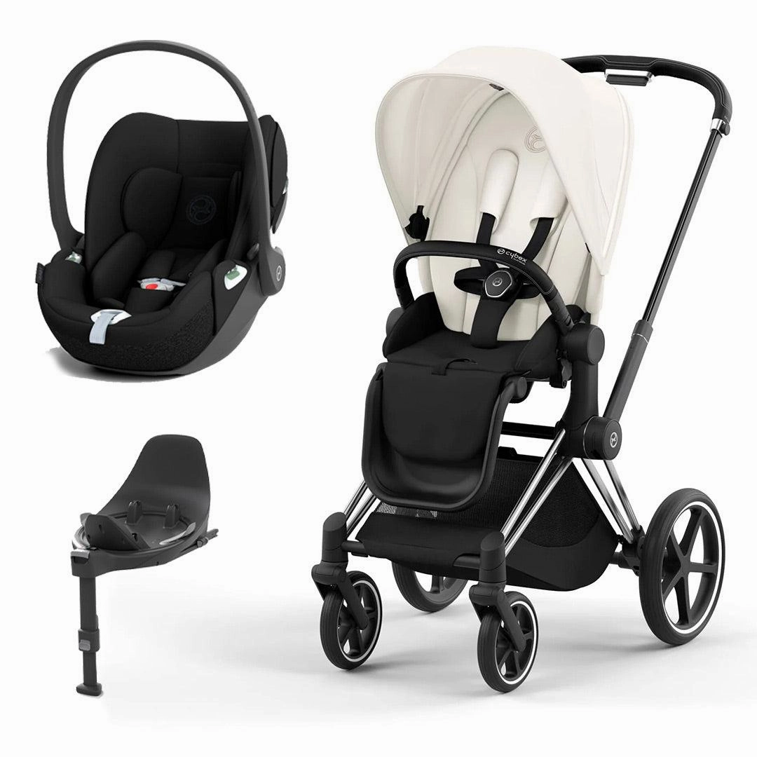 CYBEX Priam Cloud T Travel System - Off White