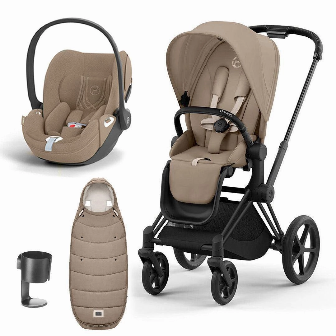 CYBEX Priam Cloud T Ultimate Travel System - Cozy Beige