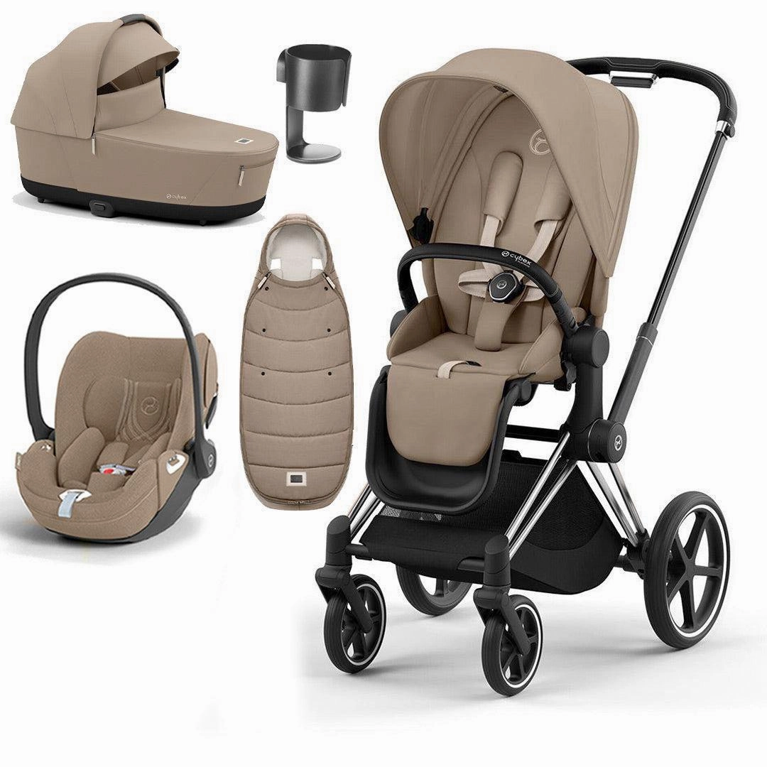 CYBEX Priam Cloud T Ultimate Travel System - Cozy Beige