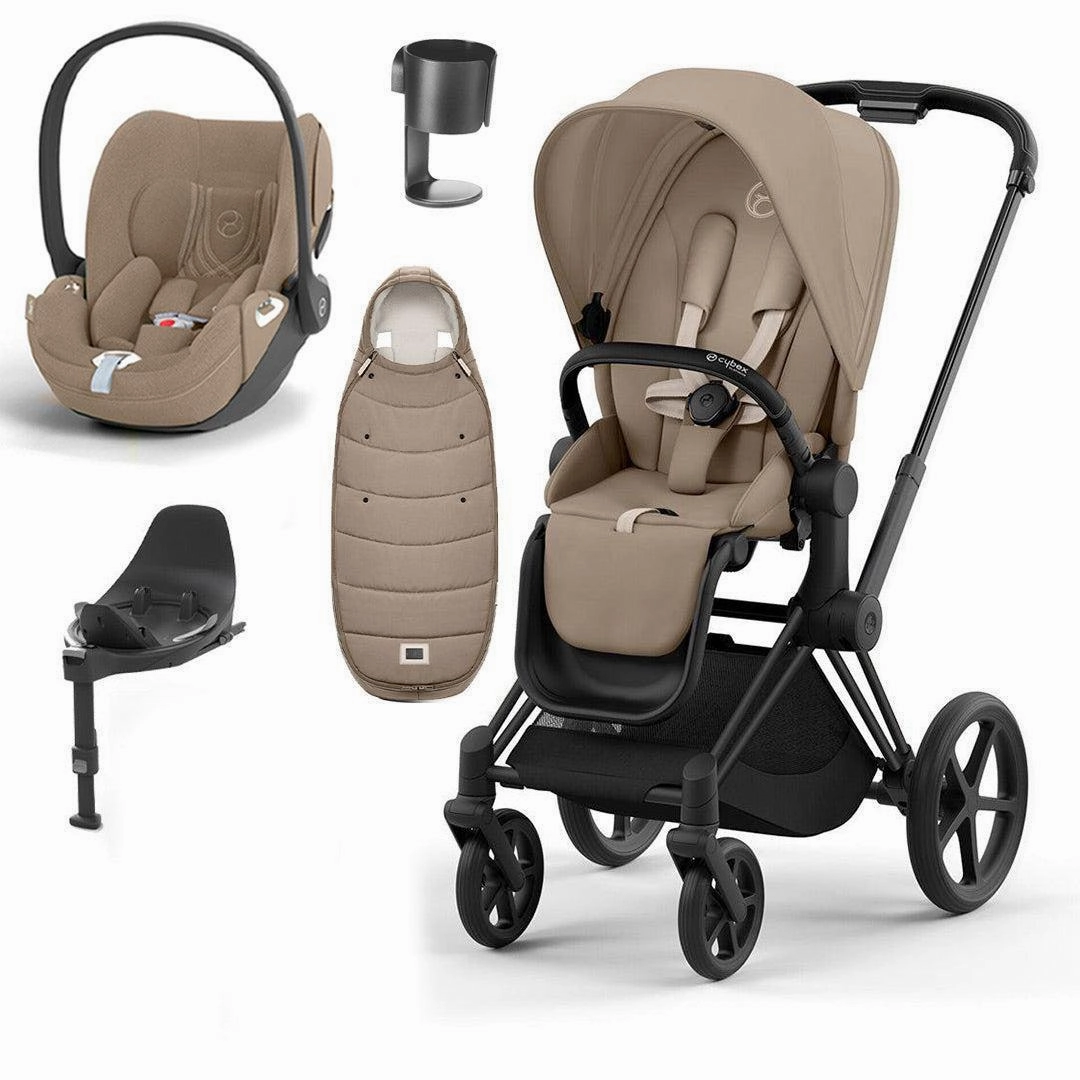 CYBEX Priam Cloud T Ultimate Travel System - Cozy Beige