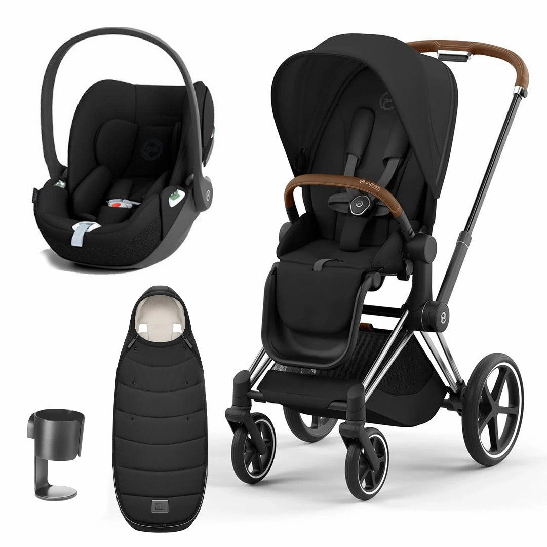 CYBEX Priam Cloud T Ultimate Travel System - Sepia Black