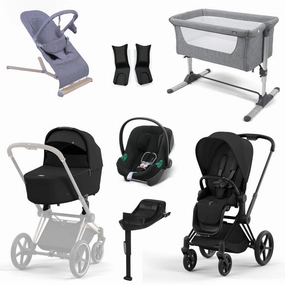Cybex Priam Essential Travel & Nursery Bundle, Sepia Black / Matt Black